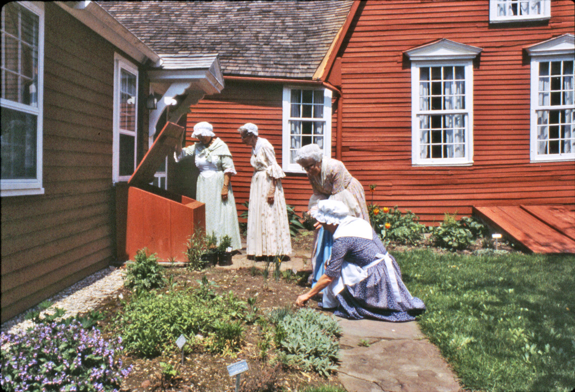 women in the colonial garden